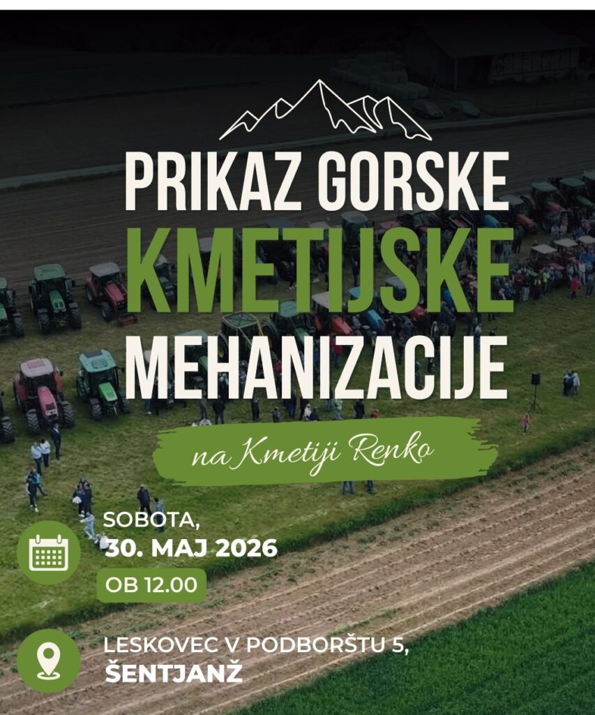 Vabljeni na predstavitev naše mehanizacije na kmetiji Renko